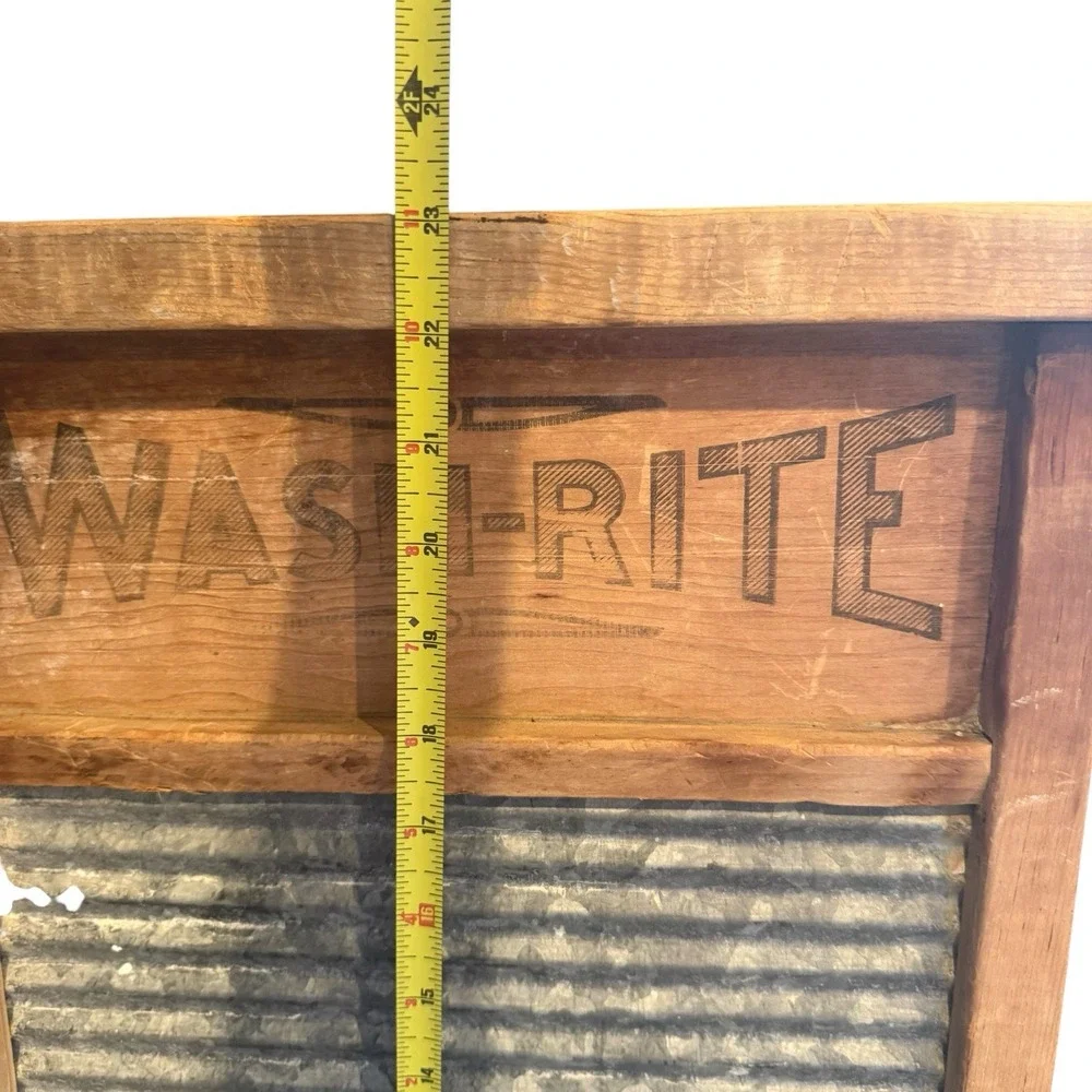 National Washboard Co. Wood & Zinc No. 28 Memphis Chicago Vintage Decor Laundry